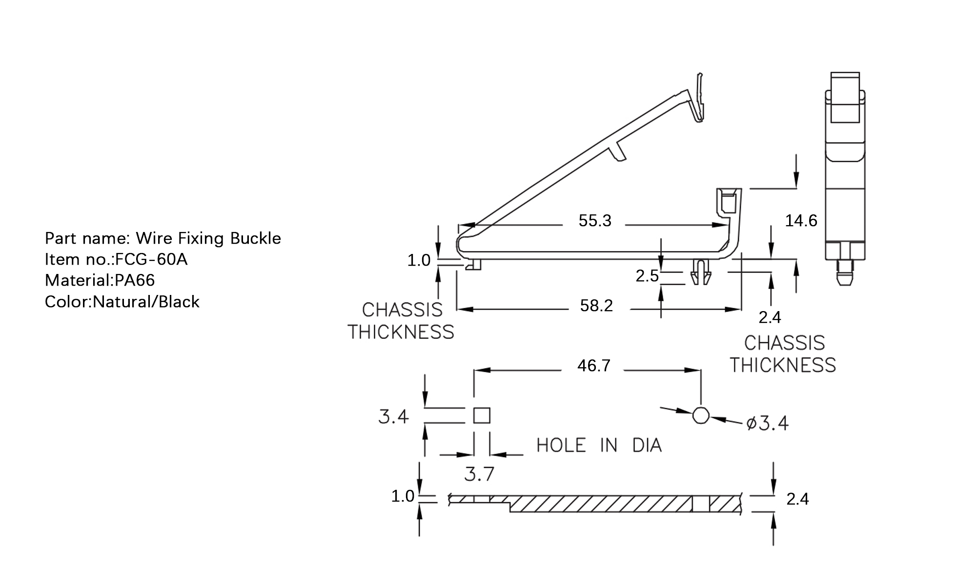 Wire Fixing Buckle FCG-60A